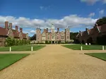 Blickling Hall, a beautiful historic house in North Norfolk with huge lake, a park for cycling and walking and stunning gardens. Haunted by Anne Boleyn