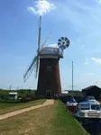 Horsey Windpump circular coastal walk in the Broads is a varied flat easy walk with windpump, reed beds, dunes, beach, seals in winter, WWII pill box, mere.  