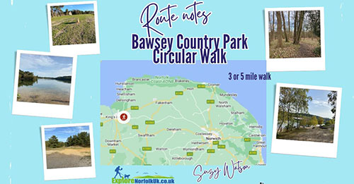 Bawsey circular walk route guide and map