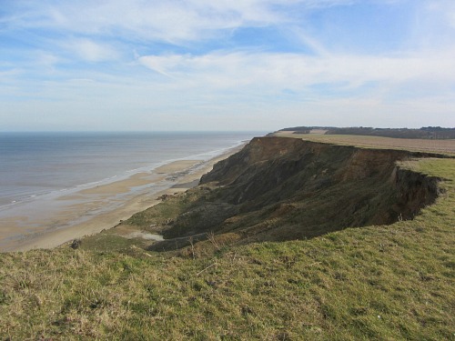 Cliffs on the Norfolk Coast Path towards Trimingham