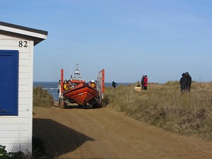 The RNLI practising at Old Hunstanton The RNLI practising at Old Hunstanton
