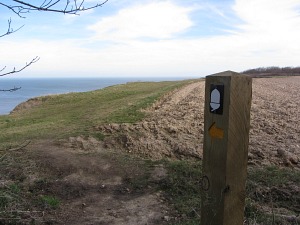 Signs on the cliff paths to keep you on track!
