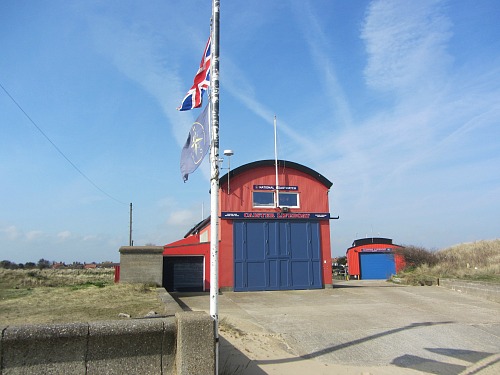 Caister Lifeboat Station at the start of day 8 on the Norfolk Coast Path