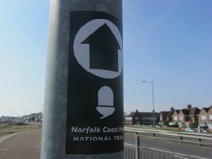 NCP waymarker sticker on a lamp post in Gt Yarmouth NCP waymarker sticker on a lamp post in Gt Yarmouth