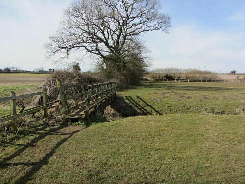Walking over rivers on The Peddars Way trail Walking over rivers on The Peddars Way trail