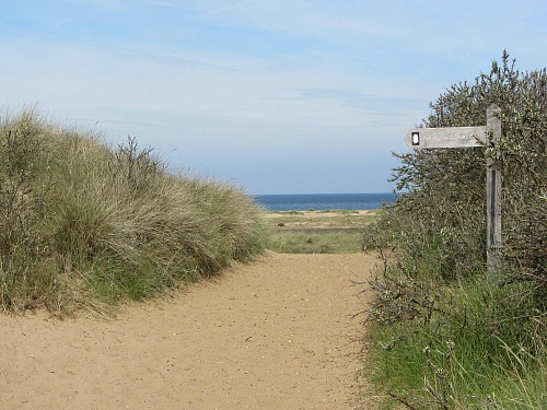 The end of the Peddars Way at Holme-next-the-Sea, North Norfolk The end of the Peddars Way at Holme-next-the-Sea, North Norfolk