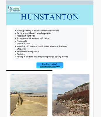 An example of what you'll get in the Quick Guide To Norfolk Beaches