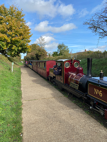Wells and Walsingham Light Railway coming into Walsingham station