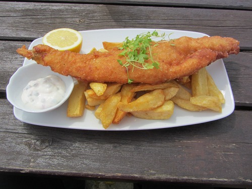 Delicious fish and chips at the Ferry Inn, Reedham Delicious fish and chips at the Ferry Inn, Reedham