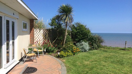 One of the Barton chalets with sea views