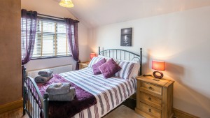 One of the bedrooms at Beachside House