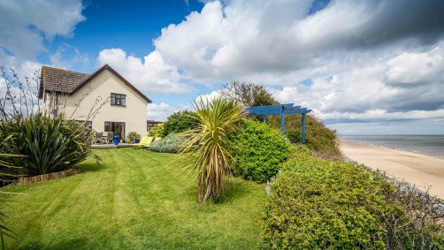 Beachside House with its private garden