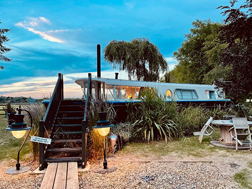 The Woodland Boat in the evening sun