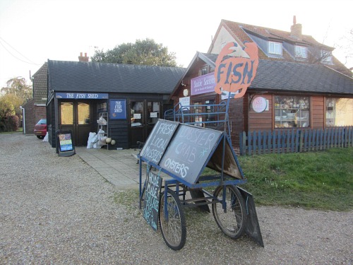 Fresh fish at Brancaster Staithe Norfolk Fresh fish at Brancaster Staithe Norfolk