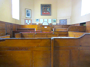 Courtroom in the Shirehall and Bridewell museum Walsingham