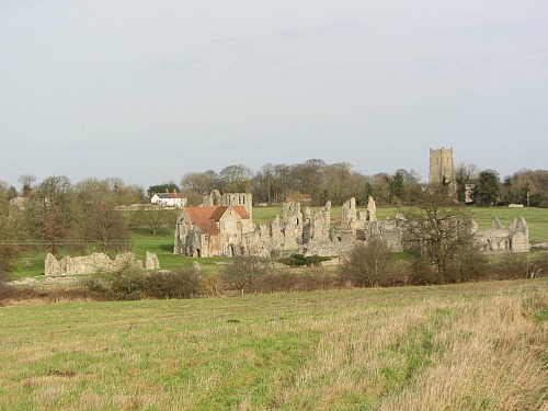 The impressive ruins of Castle Acre Priory