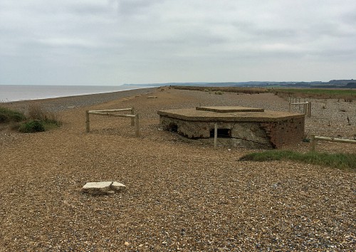 The pill box at Cley beach The pill box at Cley beach