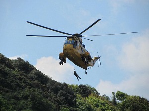 Air Rescue practicsing near Cromer Lighthouse Air Rescue practicsing near Cromer Lighthouse