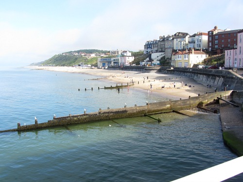 The view from Cromer Pier towards Overstrand