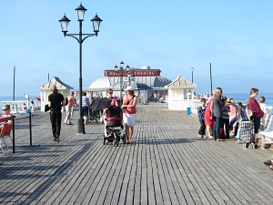 Strolling along Cromer Pier