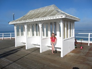 Having a rest on Cromer Pier