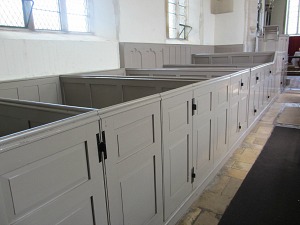The box pews at Felbrigg Hall Church