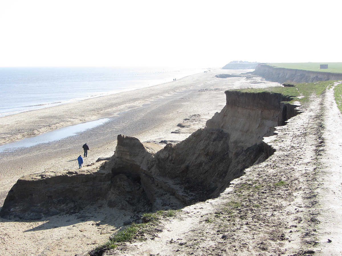 Happisburgh eroded path
