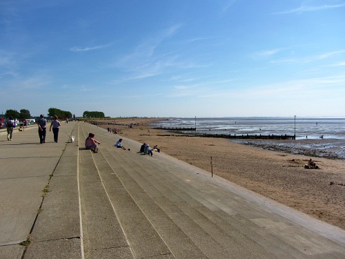 The promenade on Heacham North beach
