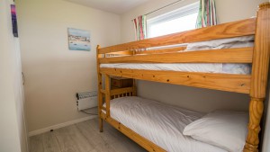 The bunk bed room in the Hickling chalets