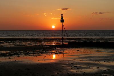 Wonderful sunset over Hunstanton beach