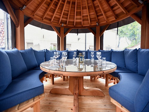 The interior of the pavilion dining experience at The Lifeboat Inn and The Chequers Inn, Thornham The interior of the pavilion dining experience at The Lifeboat Inn and The Chequers Inn, Thornham