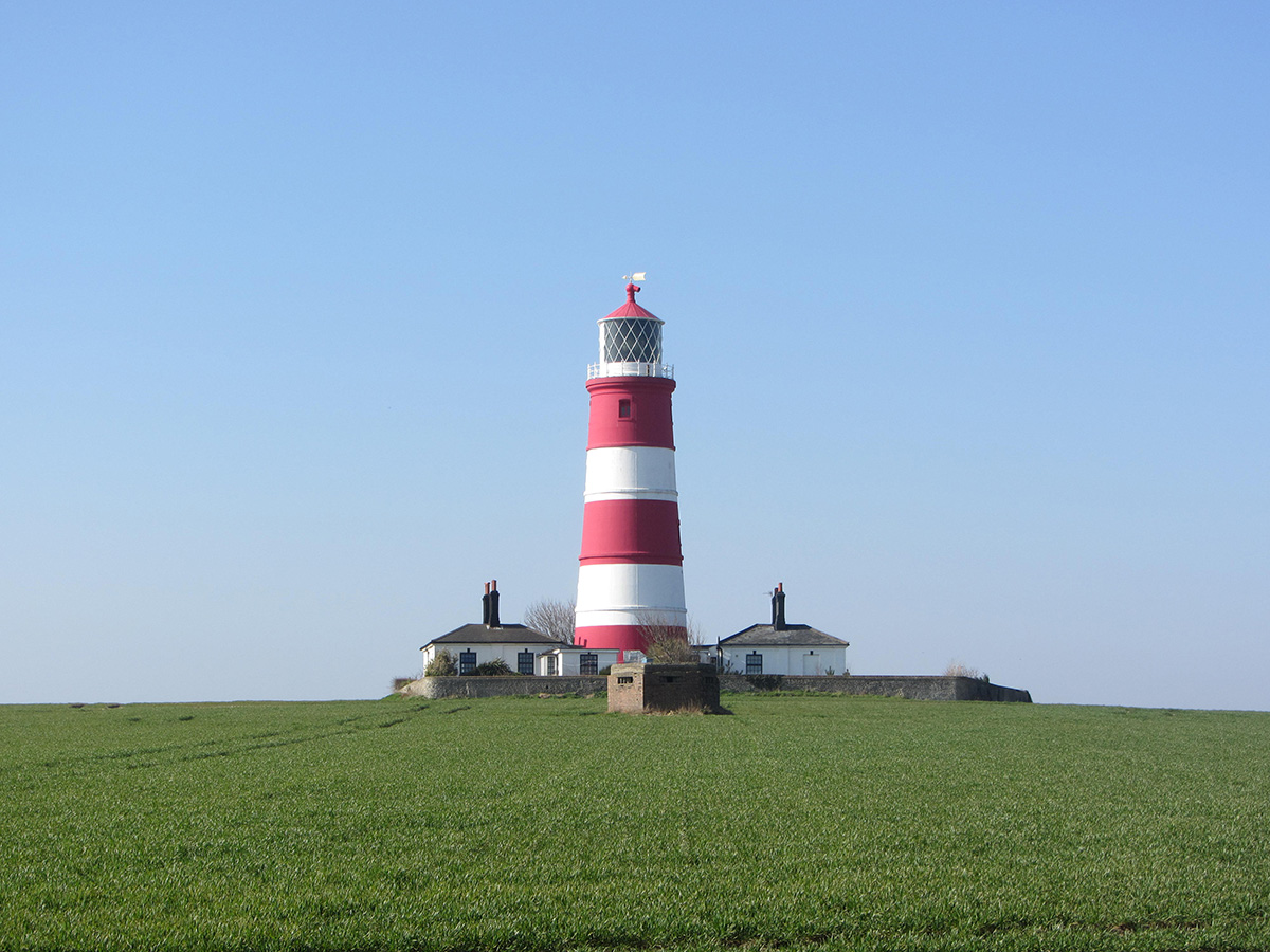 Happisburgh lighthouse and cottages