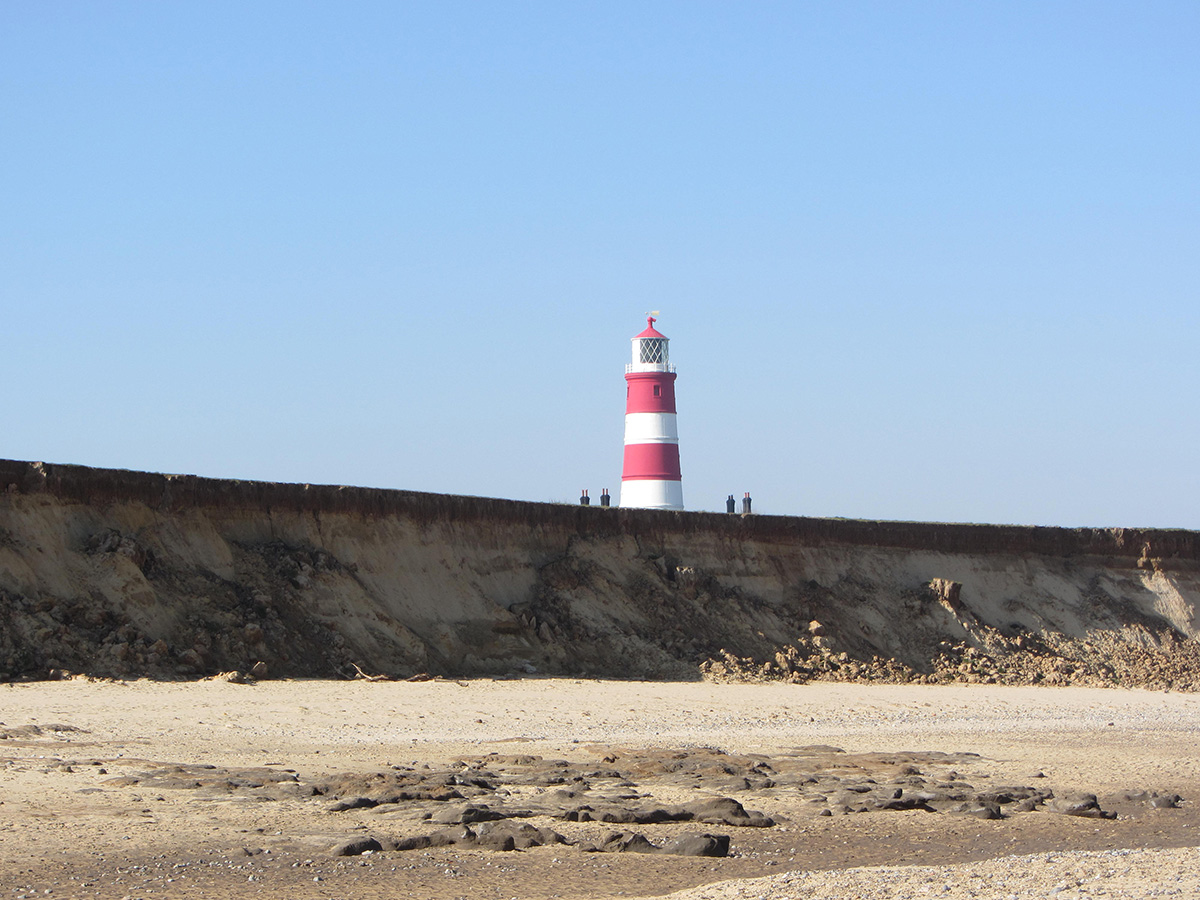 Happisburgh lighthouse from the beach