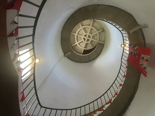 The stairs going up to the top of the lighthouse The stairs going up to the top of the lighthouse