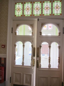 The Victorian entrance to the lobby and reception area The Victorian entrance to the lobby and reception area