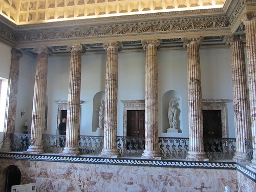 The marble room at Holkham Hall