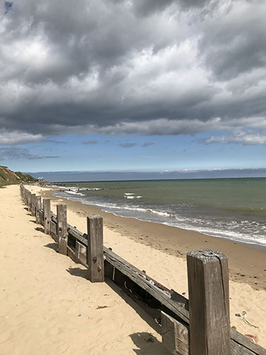 Getting away from it all on Mundesley beach Getting away from it all on Mundesley beach