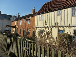The Tudor House at Sea Palling where you turn inland towards the dunes