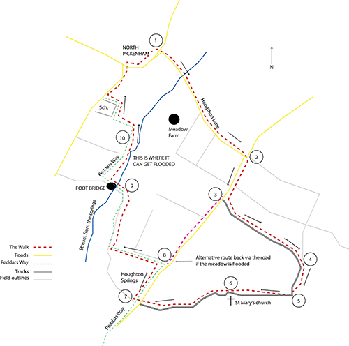 North Pickenham walk map