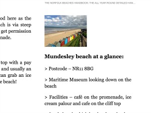 Norfolk Beaches Handbook examples of photos