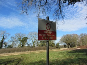 MOD warning signs along the Peddars Way MOD warning signs along the Peddars Way