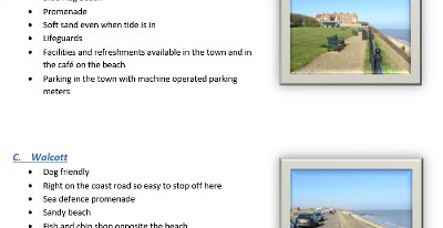 An example of what you'll get in the Quick Guide To Norfolk Beaches pdf An example of what you'll get in the Quick Guide To Norfolk Beaches pdf
