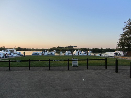 Ranworth Broad with the sun setting