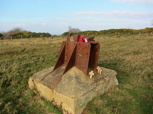 Remains of the WWII radar station at Bard Hill