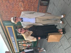 Couples enjoying themselves in 1940s dress