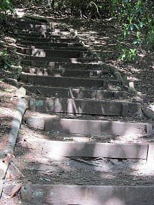 Steps to the gazebo at Sheringham Park Steps to the gazebo at Sheringham Park