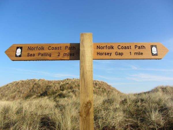 Navigation waymarkers for the Norfolk Coast Path