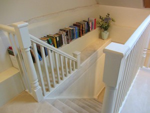 The stairs with lots of books to read! The stairs with lots of books to read!